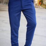 CORD FAB PANT NAVY BLUE