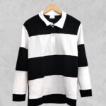 BLACK COLLER CUTTUNS TSHIRT